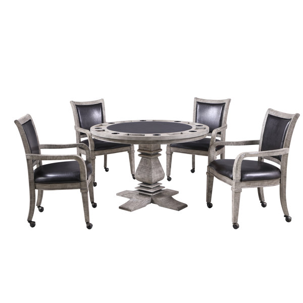 Game Table Chairs With Casters Wayfair